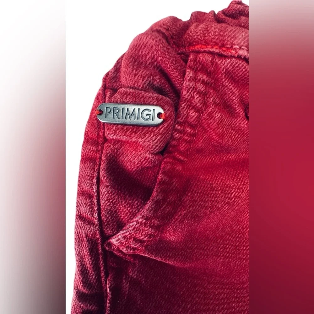Primigi Baby Pants Red size 12 Months | Italian Brand | Soft Cotton Jeans